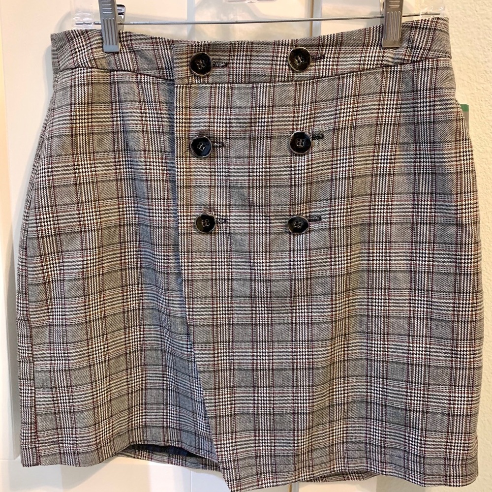 PAPAYA brand plaid mini pencil skirt